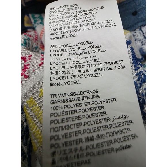 Anthropologie Multi-Color Floral Abstract Wide Leg Pull On Pants Size S NWTS - Picture 8 of 10